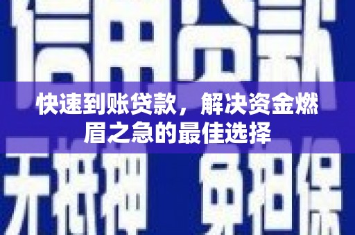 托克托快速到账贷款，解决资金燃眉之急的最佳选择