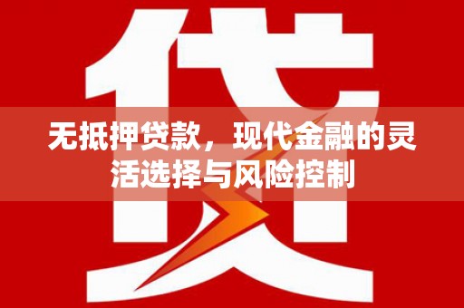 托克托无抵押贷款，现代金融的灵活选择与风险控制