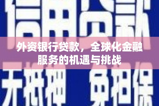 托克托外资银行贷款，全球化金融服务的机遇与挑战