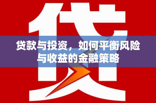 托克托贷款与投资，如何平衡风险与收益的金融策略